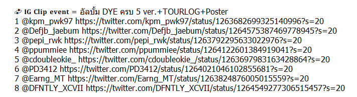 2morrowtodayjjp's tweet photo. ประกาศรายชื่อผชด.RT+IG Clip
ได้รับบั้มDYE+TOURLOG+Poster
@kpm_pwk97
@Defjb_jaebum
@pepi_rwk
@ppummiee
@cdoubleokie_
@PD3412
@Earng_MT
@DFNTLY_XCVII
กรุณาแคปทวิตนี้DM รายงานตัวภายใน 28/5 ก่อนเที่ยงค่ะ🙆🏻♀️❤️
#JJPInfinity8Years #JJProject #GOT7 #2morrowtodayjjp
@GOT7Official https://t.co/Vpmi5ENlFc