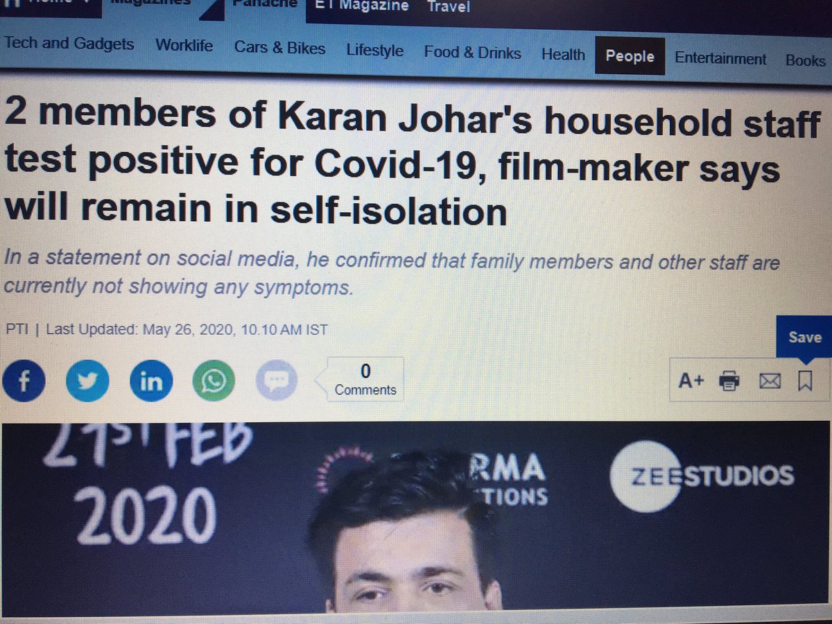 This is today’s Economic Times; wondering if I am reading a business newspaper or tabloid ! Can we have some responsible reporting plz ?