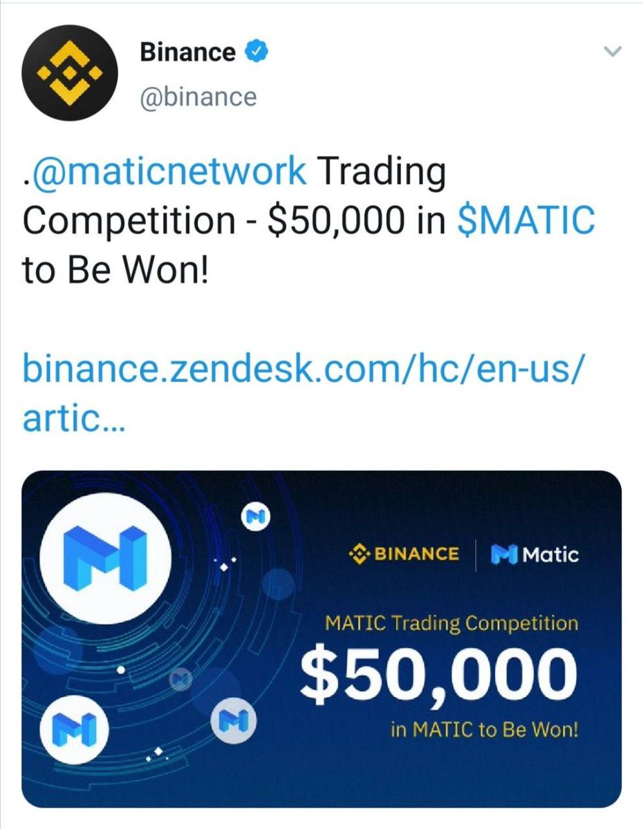 MrBBisht's tweet photo. $MATIC Trading Competition - $50,000 in #MATIC to Be Won!

#followmw #CryptoNews #crypto #bitcoin #eth #btc #Binance #bnb #trading #Competition https://t.co/19ttpbxwpx