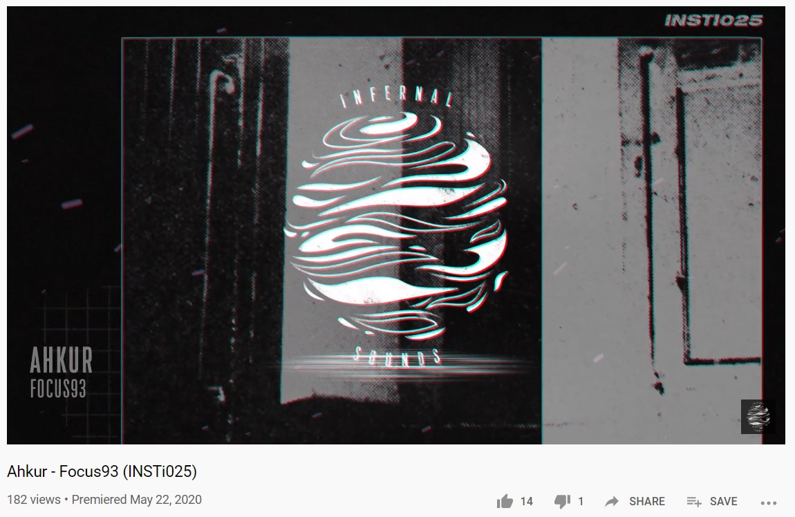 Thanks to Infernal Sounds for supporting 'Ahkur - Focus93' taken from Ahkur &amp; Tetrad's - Moral Terror EP which releases this Friday exclusive to JunoDownload &amp; Bandcamp.

-&gt; youtube.com/watch?v=lJPN9F…
