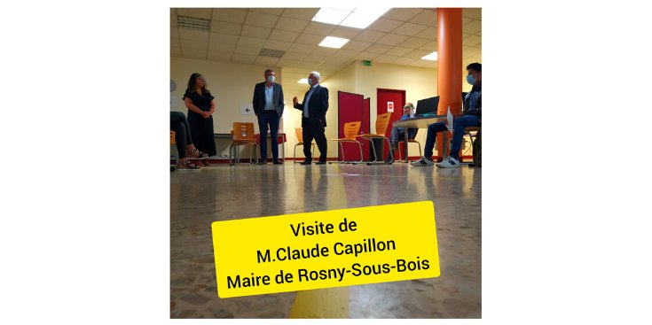 E2C_93's tweet photo. Visite de M. @Claude_Capillon sur le site #e2c93 de @Rosny_sous_Bois : la ville fait un don de 300 #masques pour nos stagiaires ! Un grand merci pour ce soutien. https://t.co/m3C4wypIe2
