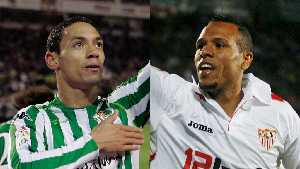 LaLiga's tweet photo. 🇧🇷 ¿Qué delantero te gustaba más? 

🔁 Oliveira (@RealBetis)
❤ @luis_fabuloso (@SevillaFC)

#ElGranDerbi https://t.co/IMYf8KAtaN
