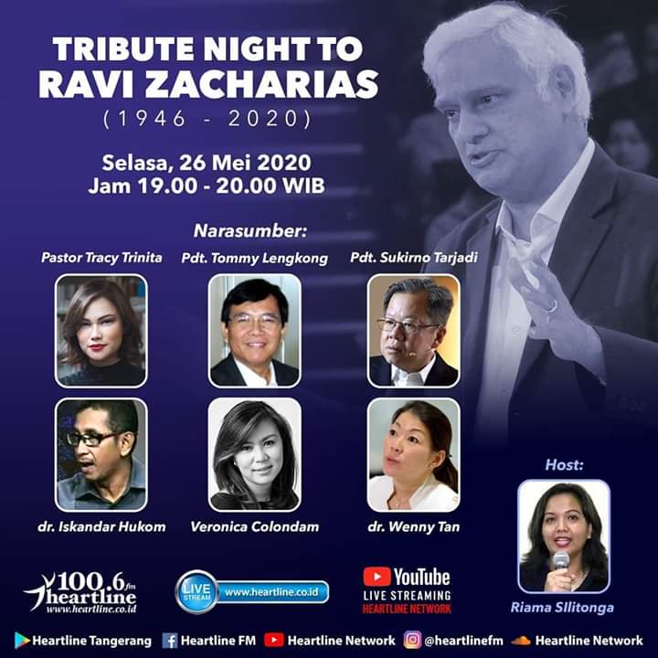 HeartlineFM's tweet photo. Tribute Night to Ravi Zacharias, malam ini pukul 19 Wib, saksikan juga melalui YouTube : Heartline Network

#tributenight #ravizacharias https://t.co/usmTuq8jTq