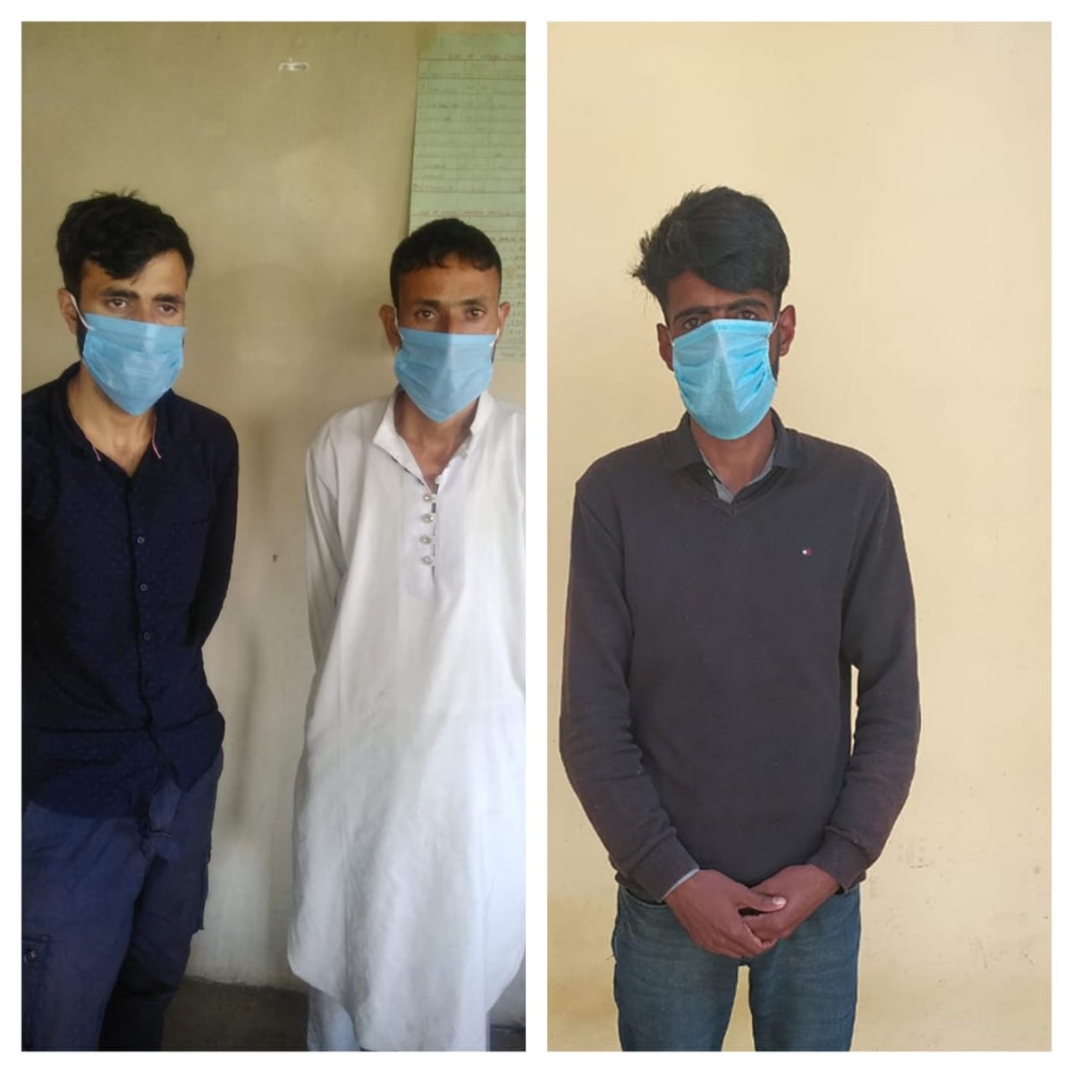 HandwaraP's tweet photo. #HandwaraPolice arrested three notorious #drugpeddlers in different #NDPS cases.
#500grams of #charas and
#50grams of #Heroin recovered.
@JmuKmrPolice @KashmirPolice
@DIGBaramulla
https://t.co/Dsgqo8pbMB https://t.co/QWFX4vgW7E