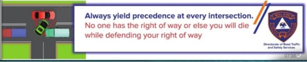Motorists your message. GOOD MORNING #TrafficAlert #TrafficUpdate #Traffic #Malawi