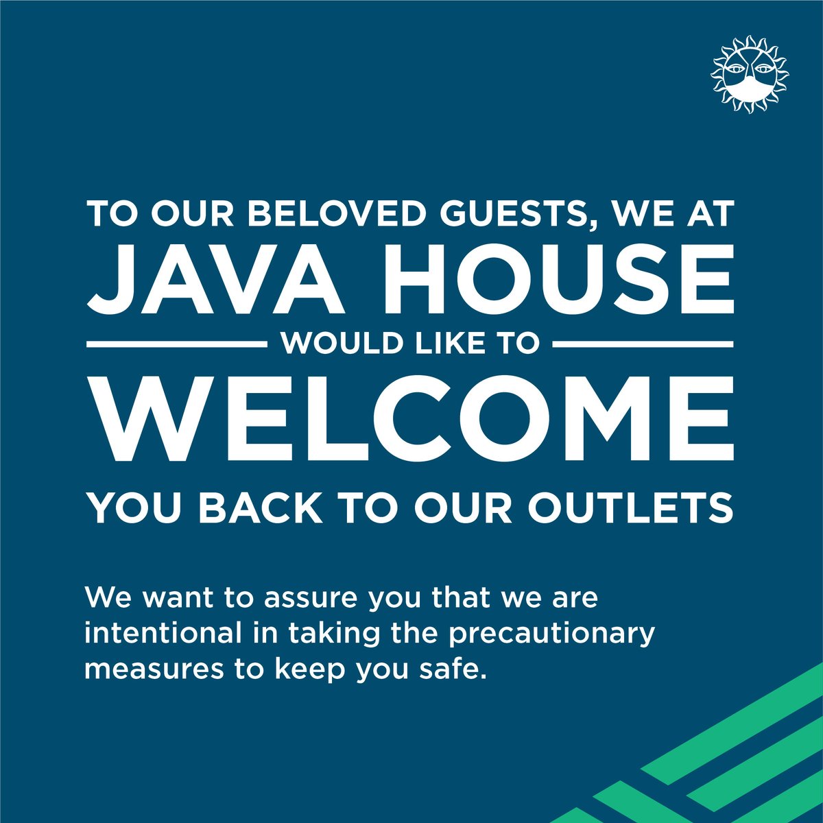 JavaHouseUG's tweet image. Starting today, Java Lugogo and Jinja will be re-opened for dine-in guests. We have taken measures to ensure both the safety of our guests and staff as highlighted in the second image. We're looking forward to hosting you again. See you soon.
#JavaCares #JavaUG