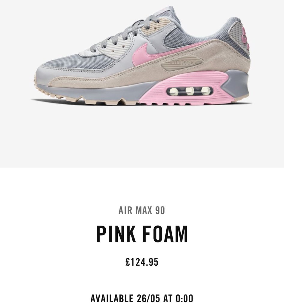 air max 90 pink foam