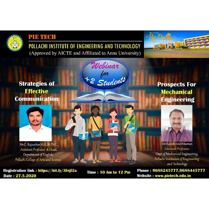 PIETechOfficial's tweet photo. Schedule for Webinars!!!
#savetheday #webinar #pietech #pcas #plus2students #careerguidance https://t.co/A2VLidhCKO