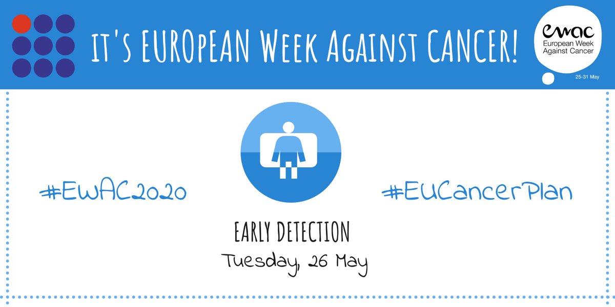 📣#EWAC2020 Day 2! bit.ly/ewac2020

👉Today's all about #EarlyDetection⬇️
🌐Social media cards: bit.ly/36tFAao
💪#CancerLeagues actions: bit.ly/2AbNysB
🎗️ @cancercode map: bit.ly/3c0v6kc
🎨 Exhibition: bit.ly/2WXuB60

#EUCancerPlan