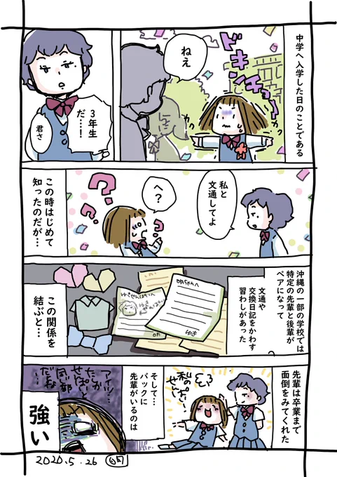 私だけの先輩。
中学生の時の不思議な風習で、特別な関係の先輩がいた。あの風習は一体なんだったんだろう………

#1日1ページマンガ #コルクラボマンガ専科 