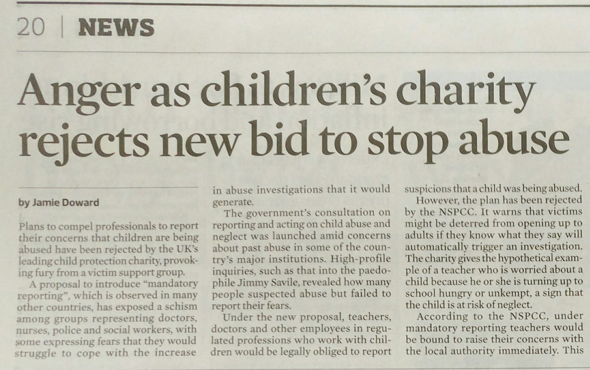 It's submission prompted this Observer piece. @educationgovuk has since dropped Duty to Act but in something close to Labrador loyalty  @NSPCC continues with an evolving variation of it, never quite sure of its direction. But where is the evidence to support it?A: nowhere.