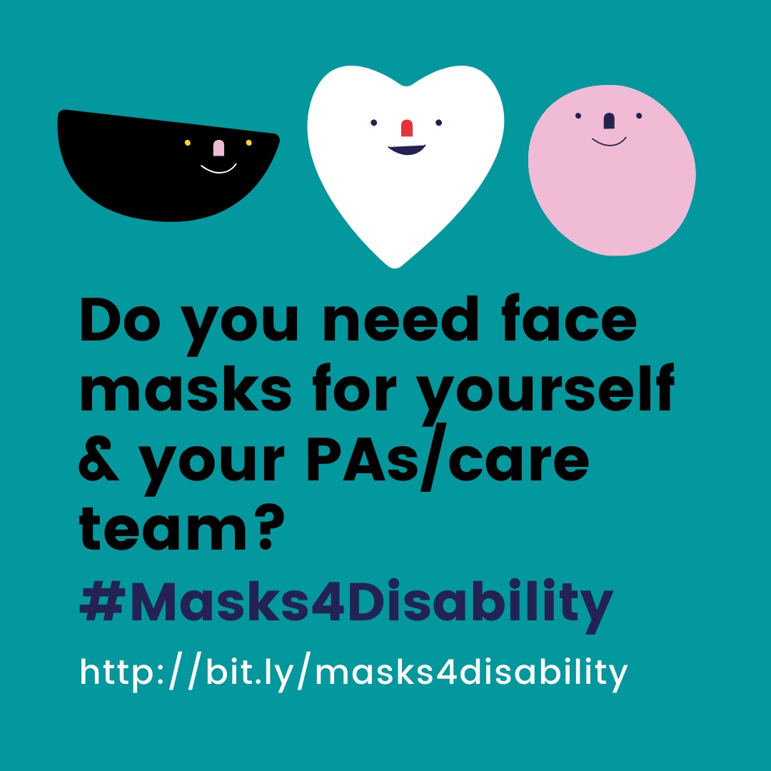 ImTiffanyYu's tweet photo. We’re providing face masks for disabled people in the US who still need them: https://t.co/8MFBHK9o5R
(Thanks https://t.co/3VPgmtmUJz for our initial batch of donated masks.)
#WeAreEssential #Masks4Disability #WearAMask #NoBodyIsDisposable https://t.co/S7jewplfC2