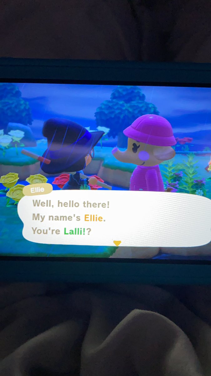 AH I FOUND ELLIE!! I’ve heard about her before but she never interested me but look at her  VVV good chance I’ll invite her to my island aw