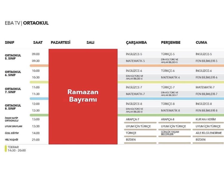 pinhasokulu's tweet photo. 27-29 Mayıs 2020
EBA Haftalık Ders Programı
Eba Canlı Derslerimiz devam ediyor. İyi dersler PİNHAS...📝
Ders anlatmak bizim işimiz. 👍🏼
#pinhas 💫 #UzaktanEğitim #tatildeğiluzaktaneğitim #TRTEBATV #ebadersprogramı @ersanulusan @hete61 @nafriaslan @egitimbilisim @Tekirdag_Mem https://t.co/3O6ZiLVpdC