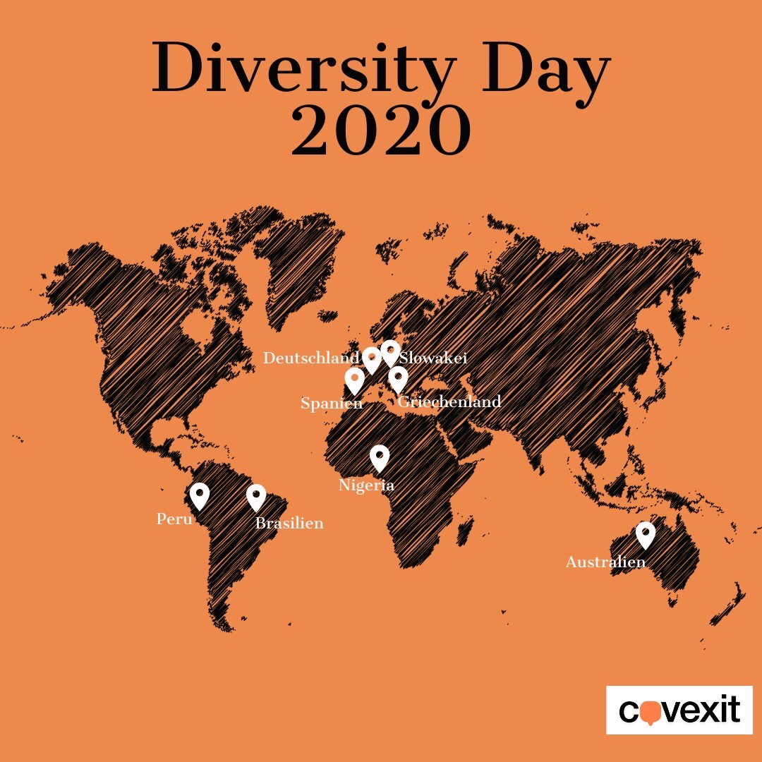 covexit's tweet photo. Celebrating #DDT20! 🌈 During the current situation solidarity is key. 🤝 As Covexit we #ComeTogether in a big diverse team from 8 countries to support local shops. Find out in the map below where we come from #VielfaltVerbindet https://t.co/pMt2THQDeM