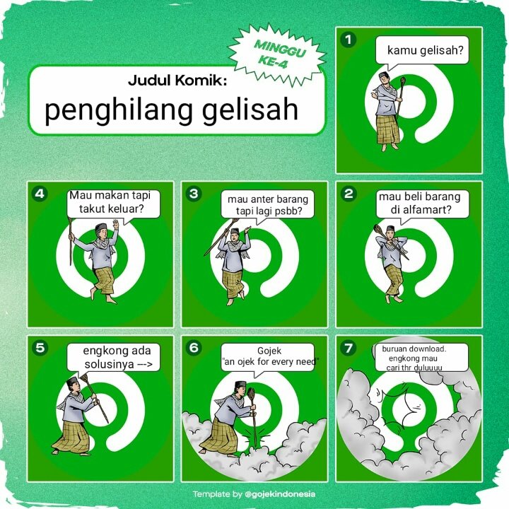 rkivecan's tweet photo. Komik musafir minggu ke 4. Selama psbb gojek dibutuhin banget buat beli makanan atau anter barang. Biar #eBadah makin lancar tanpa gangguan. @akuhanyasenyawa @dipsyyyyyyyyyi @deadbynow_ @gojekindonesia https://t.co/9Afw97c0Ax