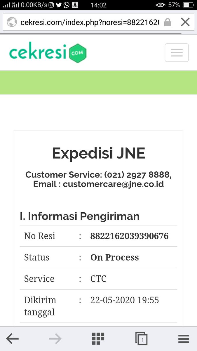 WinotoHady's tweet photo. @JNECare selamat siang kak tolong dicek segera paket yg telah dikirim dari tanggal 22 mei dan paket tersebut stuck di tanggal 23 mei.  Sampai hari ini belum ada perubahan pelacakan pengiriman.  Tolong segera diclosecek apakan dari shipment nya bermasalah atau gimana?Tolong respon https://t.co/T6lYDYJYEp