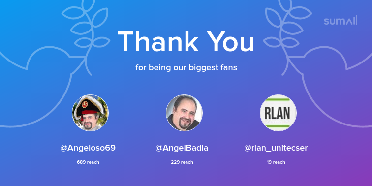 unitecser's tweet photo. Our biggest fans this week: Angeloso69, AngelBadia, rlan_unitecser. Thank you! via https://t.co/zXyJFusMce https://t.co/simMXSFa6S