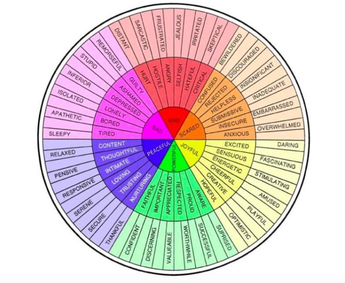 craigarmiger's tweet photo. Lovely visual example of emotional intelligence vocabulary which may be useful in going forwards with feelings. @networkEDcymru https://t.co/2x6IC1189i