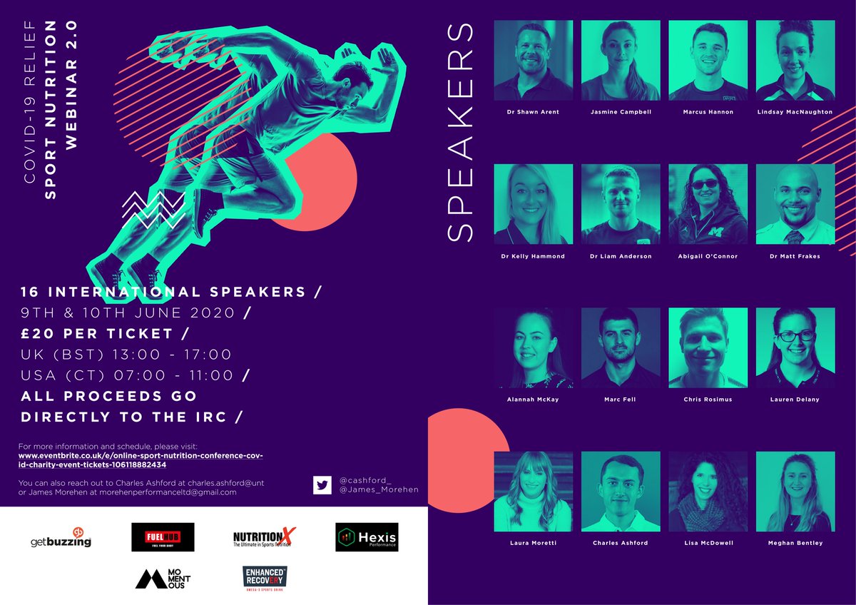 🗣🔊Full Line Up Announcement 🗣🔊

Online Sports Nutrition Conference 2.0

150 people signed up already, £3,000 raised for charity,

Please see below thread outlining the brilliant speakers and their presentation titles...

Get your ticket here:
eventbrite.co.uk/x/online-sport…
