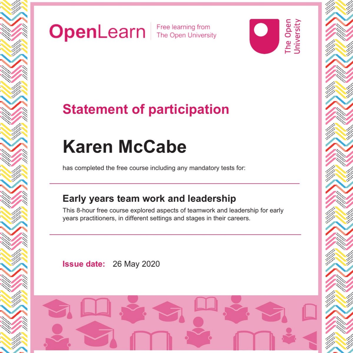 KazMc77's tweet image. Completed this online course yesterday and woke to the certificate in my inbox. Some professional reading today, along with watching my trainees Theorists presentations amongst other work #lockdown #elce