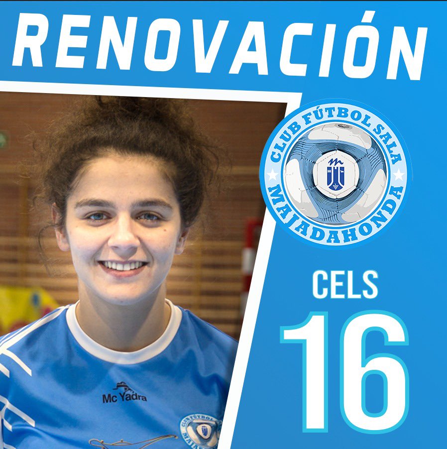 RMajadahondaFS's tweet photo. 🔈 RENOVACIÓN | Nuestra @Celia_rod continuará una temporada más en nuestro club, ¡y no podríamos estar más content@s con esta noticia!💙💙

¡A por otra temporada más Cels! 😊💪🏻👌🏻💙
#vamosmajas #futbolsala #futsalfemenino https://t.co/a0WoeTXHFx