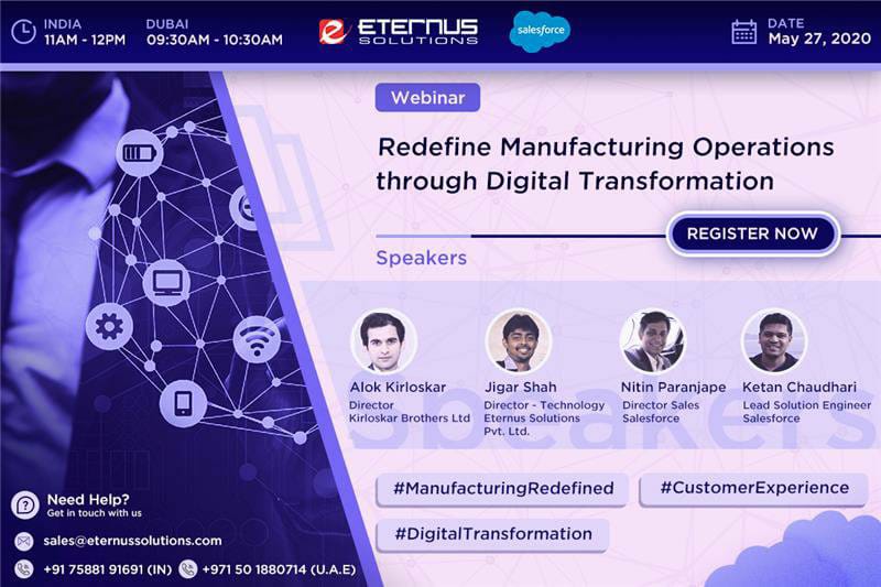 jigarshah189's tweet photo. #salesforceohana Join me &amp; other industry experts on May 27, 2020 11 AM IST to understand how companies in #manufacturingsector can embrace digital transformation &amp; catapult their success during times of crisis!

Register https://t.co/t36pljw8Rk 

@salesforceapac @salesforce https://t.co/yzE88E8L6S
