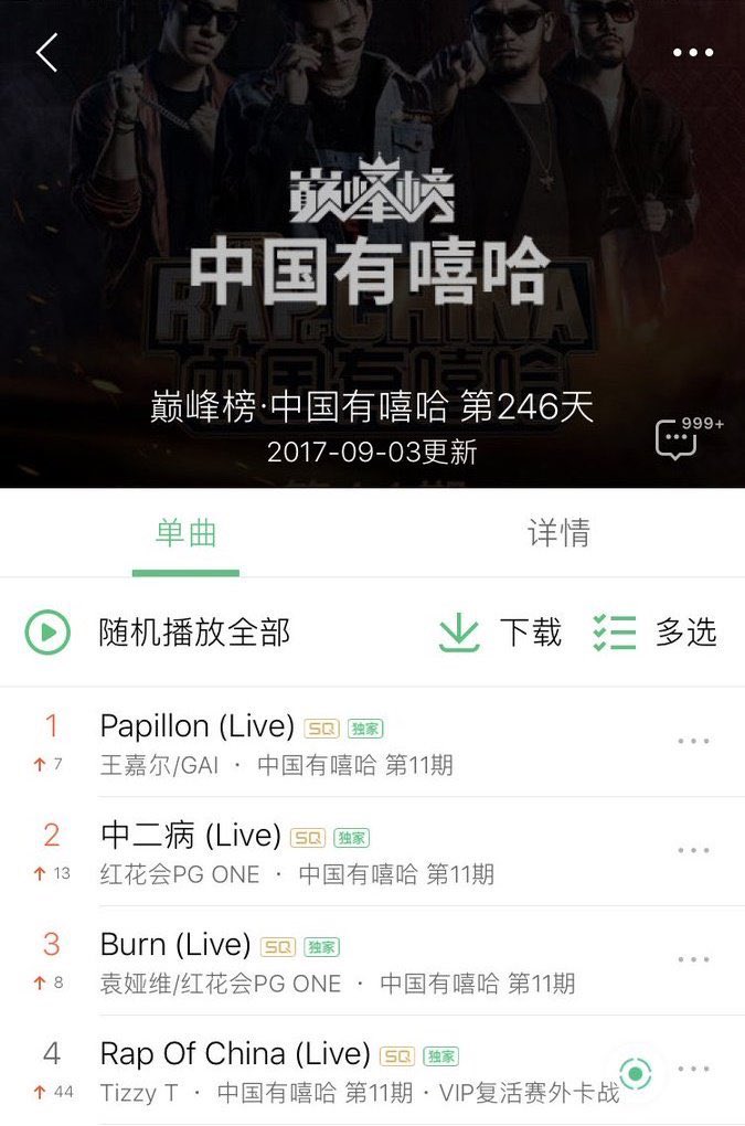 • Jackson Wang’s solo debut “Papillon” Achievements •  on QQ MusicWeekly Music Chart on Yinyuetai 1 hour after M/V release