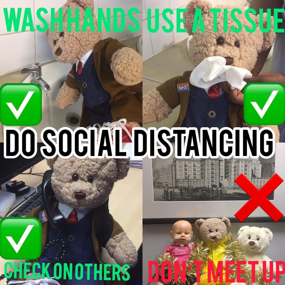 SGHresp's tweet photo. We understand a lot has happened over the weekend but we’d like to emphasise #COVID_19 #Coronavirus is still present &amp; therefore it is essential to maintain social distancing. #Restrictions are starting to be eased but please try to stay at least 2m from others
#Tooting #NHS https://t.co/AJI1V0bSke