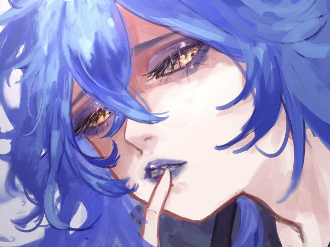 「blue eyeshadow」 illustration images(Oldest｜RT&Fav:50)