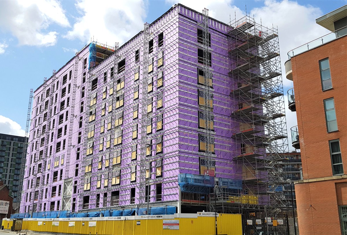 LongworthFacade's tweet photo. We've commenced with the installation of the ArGeTon Terracotta rainscreen at Canon Green Court in Salford.

#argeton #rockwool #willmottdixon #taylormaxwell #SFS #longworth #salford #IKO #roofing #rainscreen #facade #terracotta #buildingenvelope #construction #ukconstruction https://t.co/35kgXQfgtu