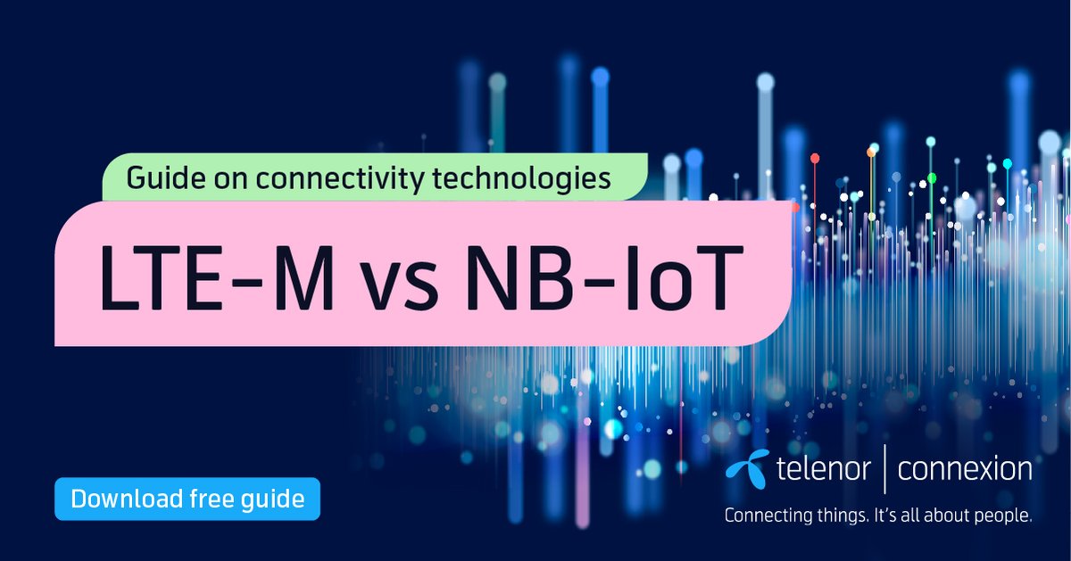 TelenorIoT's tweet photo. Telenor Connexion releases - A guide to mobile IoT: How to choose between LTE-M and NB-IoT for global deployments. Which is the best choice for your low-power IoT application? Download the guide here - https://t.co/ZItYyqj8Zb
#LTE #LTEM #NBIOT #globaldeployments #iot #IoT https://t.co/mr27947z11