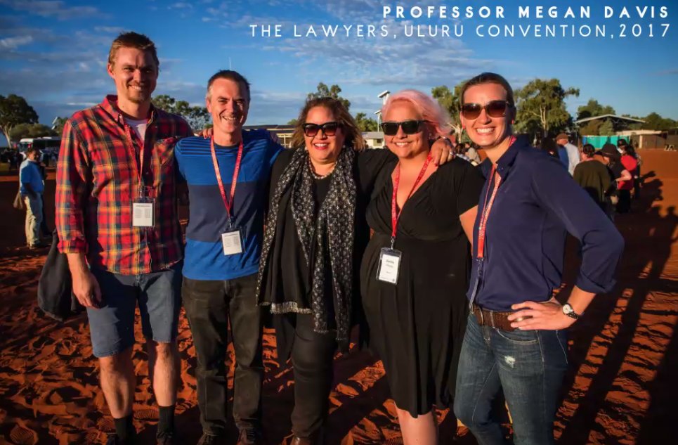 Remembering  #UluruStatement through photos:  @mdavisqlder with her legal team: "I love this photo because there was so much legal work goes behind these things... Not many lawyers in their lifetime get the opportunity to participate in such a process."