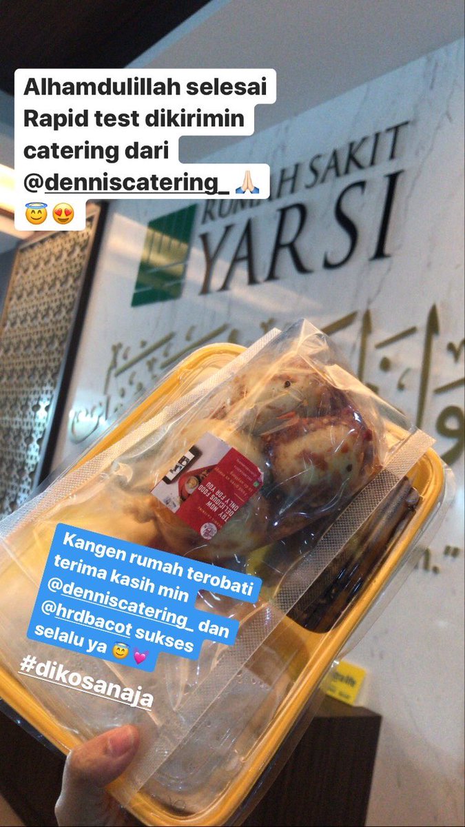 Alhamdulillah masih banyak orang2 baik, wlw ga bs lebaran dirumah dan tetep kerja diobatin kangennya sama <a href="/Denniscatering1/">Denniscatering_</a> min <a href="/hrdbacot/">HRD BACOT</a> udah diterima nih paket cateringnya..trimakasih semuanya jaga kesehatan ya #Lebaran2020 #dikosanaja