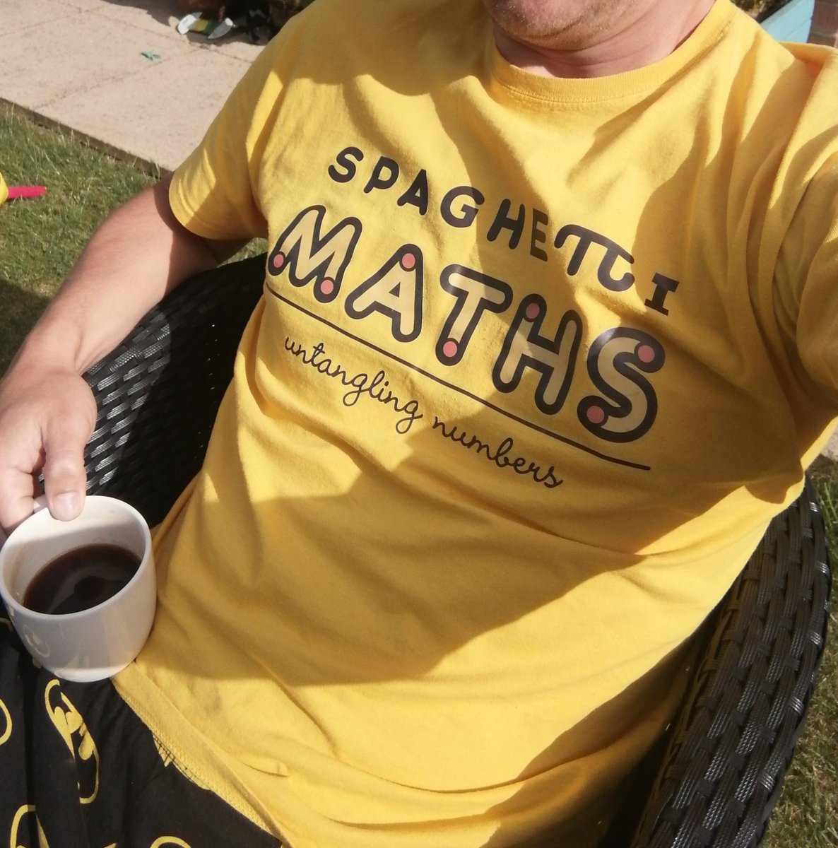 Morning coffee and some sunshine in the garden before a busy day of #spaghettimathsNotts planning. We can't wait to be back!
#spaghettimaths #maths #mathsisfun