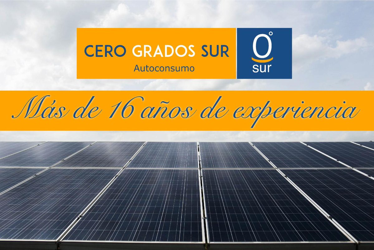 CeroGradosSur's tweet photo. Cero Grados Sur somos una compañía en la que contamos con un potente equipo de trabajo con más de 16 años de experiencia evolucionando la instalación de placas solares 🌞 https://t.co/1ar3xcUOrM