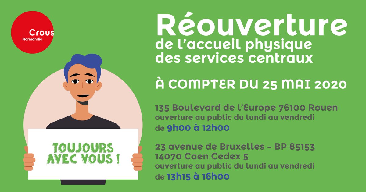 Crous_Normandie's tweet photo. #Contact #Tjrsavecvous #OnGardeLeLien
Pour toutes questions concernant les bourses et le logement, utilisez le formulaire de contact via https://t.co/G14mGSX4Mu ou
> Rouen, contactez le 02 300 60 276 
> Caen, contactez le 02 300 80 214 https://t.co/0nvfqMZrZe