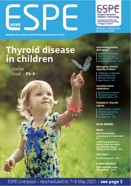 EuroSPE's tweet photo. Our summer newsletter is now available and is focused on the theme of Thyroid. Read features on iodine deficiency; central hypothyroidism; paediatric thyroid cancer and levothyroxine resistance. Plus hot topics and  the latest ESPE news. 
https://t.co/4gxt5nVhC6 https://t.co/de3cUZPgHn
