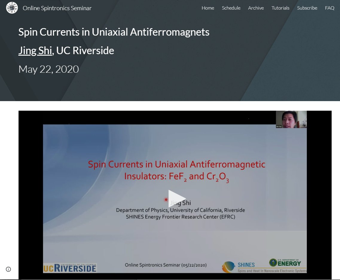 spintronicsHGW's tweet image. #OnlineSpintronicsSeminar #SpinOrbitTorques  #UTokyo by Masamitusu Hayanshi next, tomorrow spintalks.org/talks/hayashi #LiveStream and last weeks talk on #THz #SpinCurrnets in AF insulators FeFe2 Cr2O3 is online, Jing Shi #UCRiverside ,