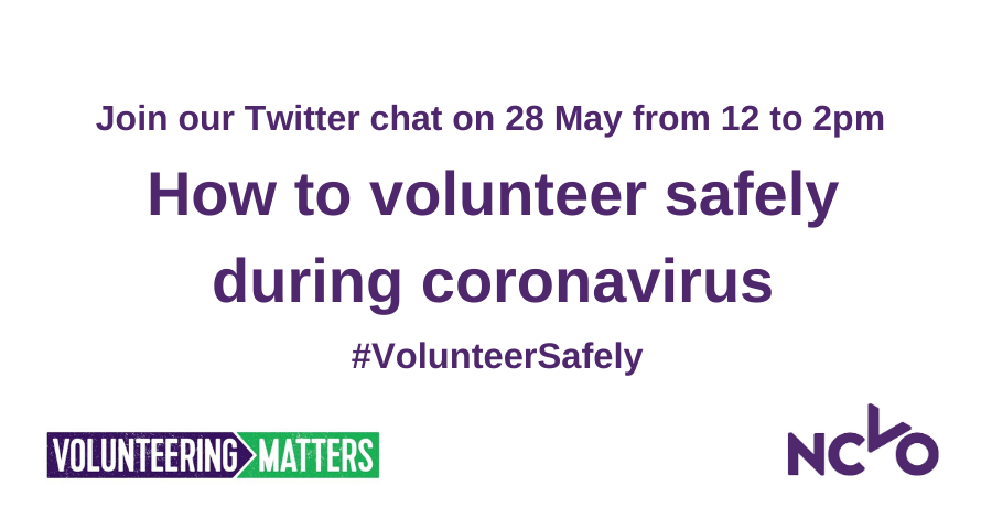 VisionForVol's tweet photo. Do you know about keeping people safe? Join us for our Twitter chat with @volunteering_uk on Thurs, 12-2pm. We'd love to have you with us! Use the hashtag #VolunteerSafely when you tweet us. https://t.co/0gfcqiiAEk