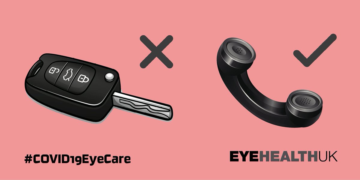 If you have concerns about your eyesight pick up the phone NOT your car keys. Optical practices across the UK are providing essential eye care services via telephone and video consultations. Call your local opticians for info. #COVID19EyeCare #VisionMatters #RoadSafetyMatters