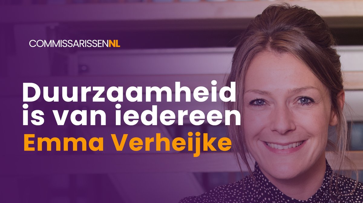 ‘Duurzaamheid? Gaat meneer Van Dijk daar niet over?’ Emma Verheijke van Grant Thornton en Sinzer vindt dat commissarissen samen hun verantwoordelijkheid moeten nemen op het gebied van duurzaamheid. commissarissen.nl/2020/05/25/duu…