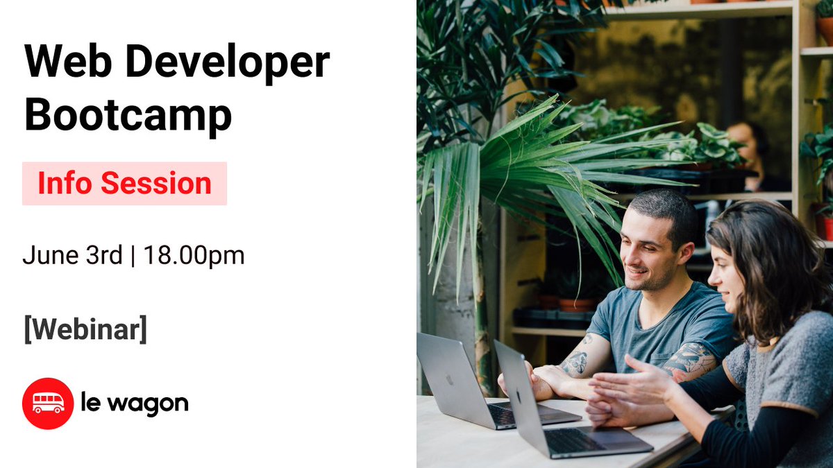 lewagonist's tweet photo. Discover our #codingbootcamp!

Join our Info Session to learn about our program &amp; meet our Alumni. 

📆 June 3rd, 18:00pm.

More Info and Register Here: https://t.co/o16dVha1zK https://t.co/2AP0IQejiN