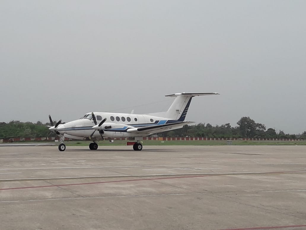 aaiagtairport's tweet photo. #EmergencyFlight The human remains of Lt. Birbal Yadav of BSF,Tripura & a native of Rajasthan was flown to his hometown by VTMPG/B200 operated by Saarthi Airways Pvt Ltd. The flight landed at MBB Airport, Agartala at 1252 IST & took off for Jaipur via Varanasi at 1346 IST https://t.co/2Y2HFEhQn6