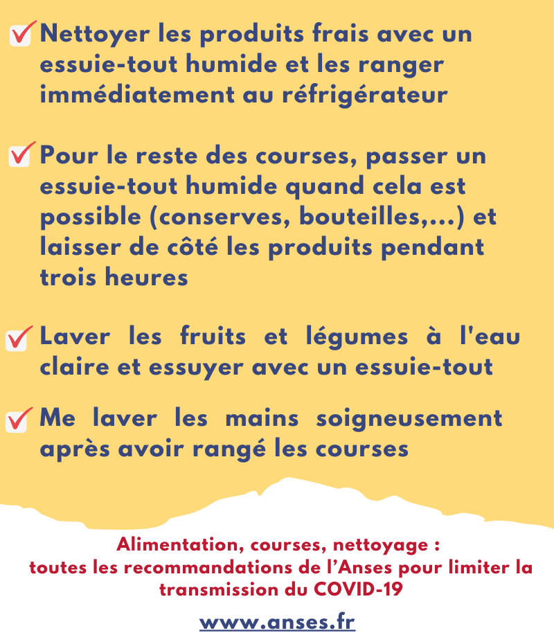 Anses_fr's tweet photo. #COVID19 – Comment aller faire les courses ?
Les bons gestes à suivre avant, pendant et après les courses.

A télécharger et imprimer : https://t.co/uwcV9v64BO https://t.co/YEayXTPDlE