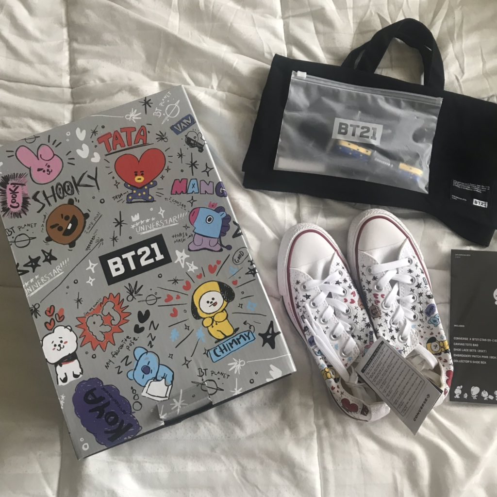 koreanmartph's tweet photo. PH Official BT21 x Converse Low Cut Shoes 
-Complete Inclusions
-Brand New
-Super cute set😍😩
-Size 225mm / 5.5 US https://t.co/n3Qwz7OXI1