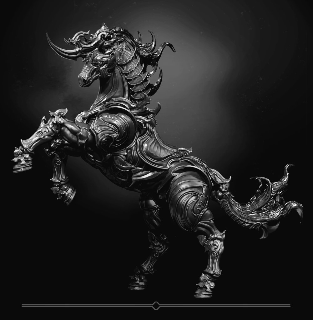 Boonchee1's tweet photo. " Hey! Partner!!! " Kept you waiting huh !

Warhorse for my previous character . Time to move on to the next stage !#warhorse#3D#fantasyart#zbrush https://t.co/QW2iMnFVWH