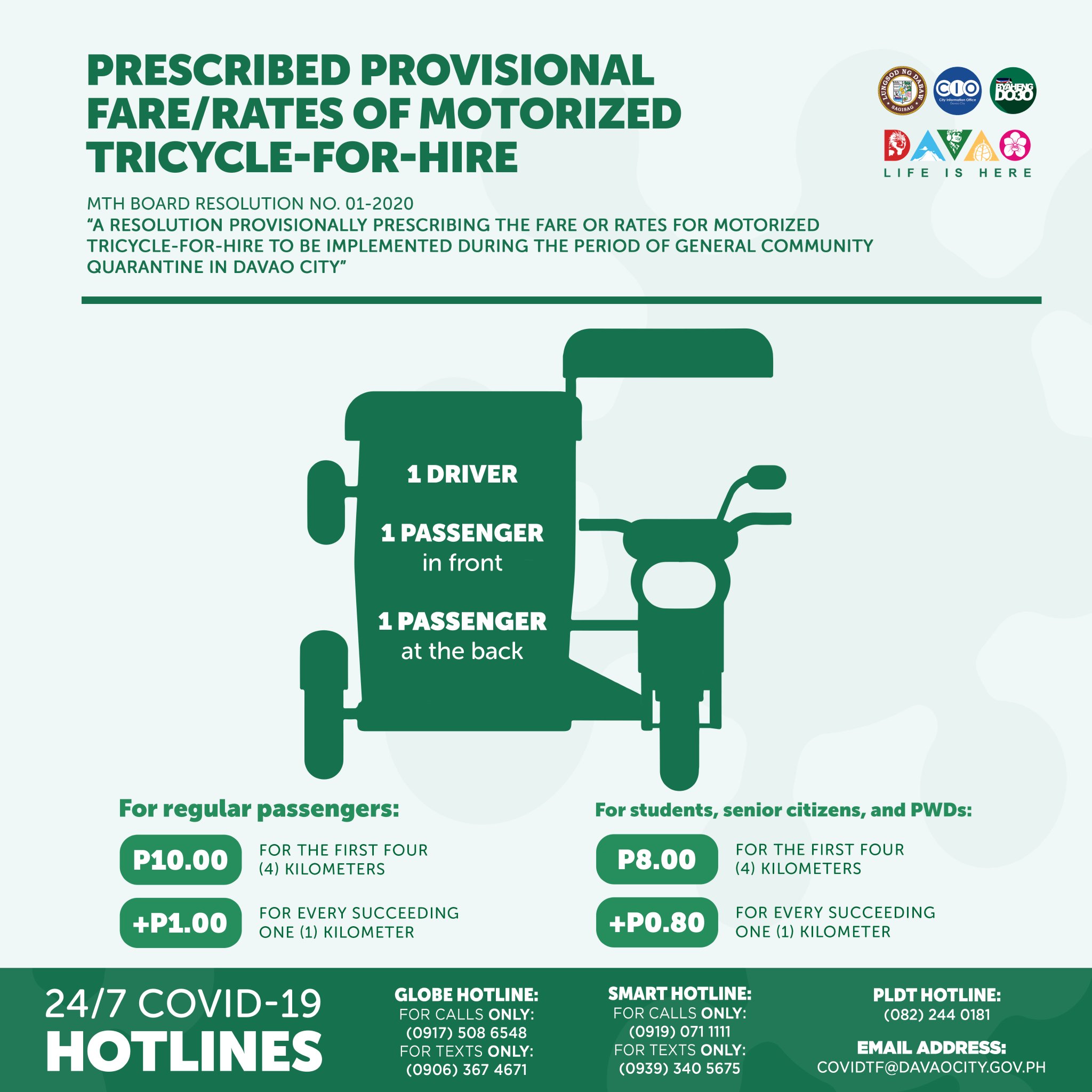 City Government of Davao on Twitter "PRESCRIBED PROVISIONAL FARE/RATES