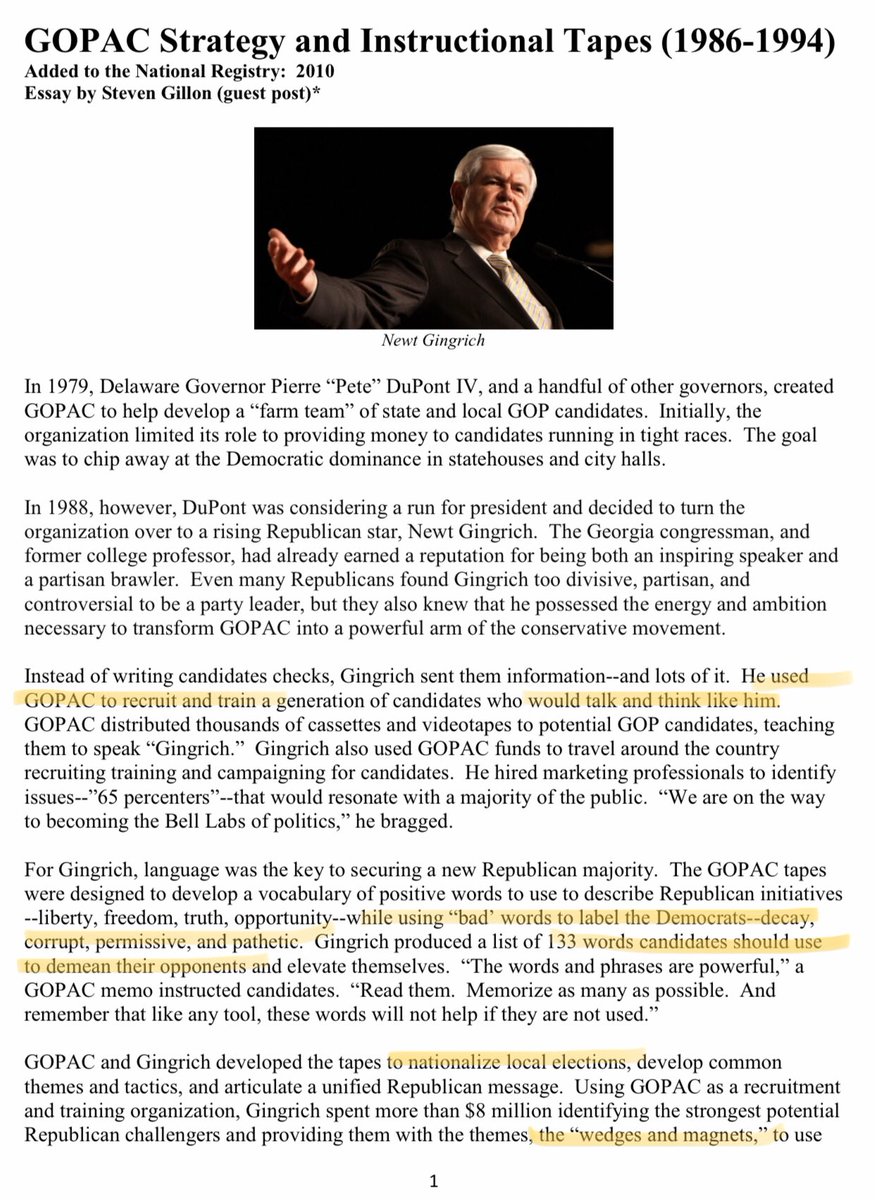 Here is something to think about.There are millions of 40 year olds in this country who, by the time they were 6 years old, were hearing about a culture war being waged against them.They were hearing about this evil “other” - corrupt, permissive, pathetic, moral decay./13