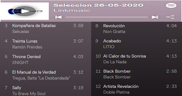 lnkmsc_ES's tweet image. #PlaylistSpotify semanal 🎸
bandas con #Perfil en #Linkmusic
spoti.fi/2J5DrXT
escucha y 📲
Sekuelas, @ramonprendes @xnightrock, @treguarock @tobravemysoul @NonGrattaMetal Litio, De La Nada, Black Bomber @Doble_Pletina
 #Rock #Metal   #alternativerock  #poprock #RockAndRoll